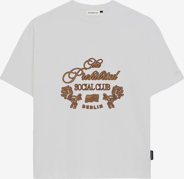 Maglietta 'Clubhouse' di Prohibited in bianco: frontale