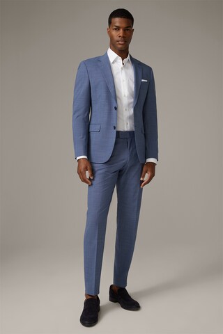 STRELLSON Slim fit Pleated Pants ' Max ' in Blue