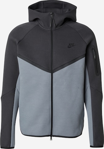 Veste de survêtement 'TECH FLEECE' Nike Sportswear en gris : devant