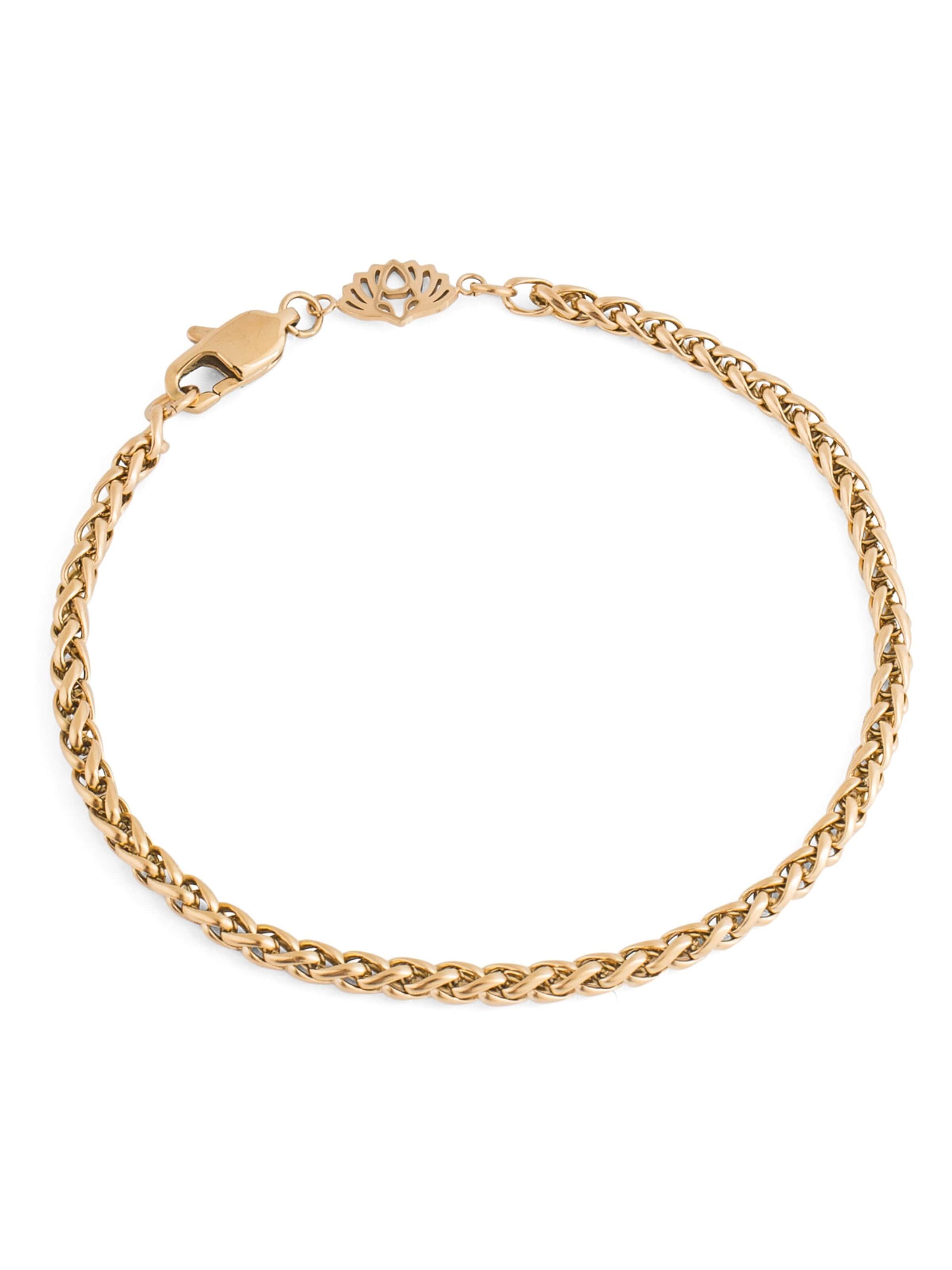 Akitsune Armband 'Cor Wheat'‌‌‌‌ in Gold: Vorderseite