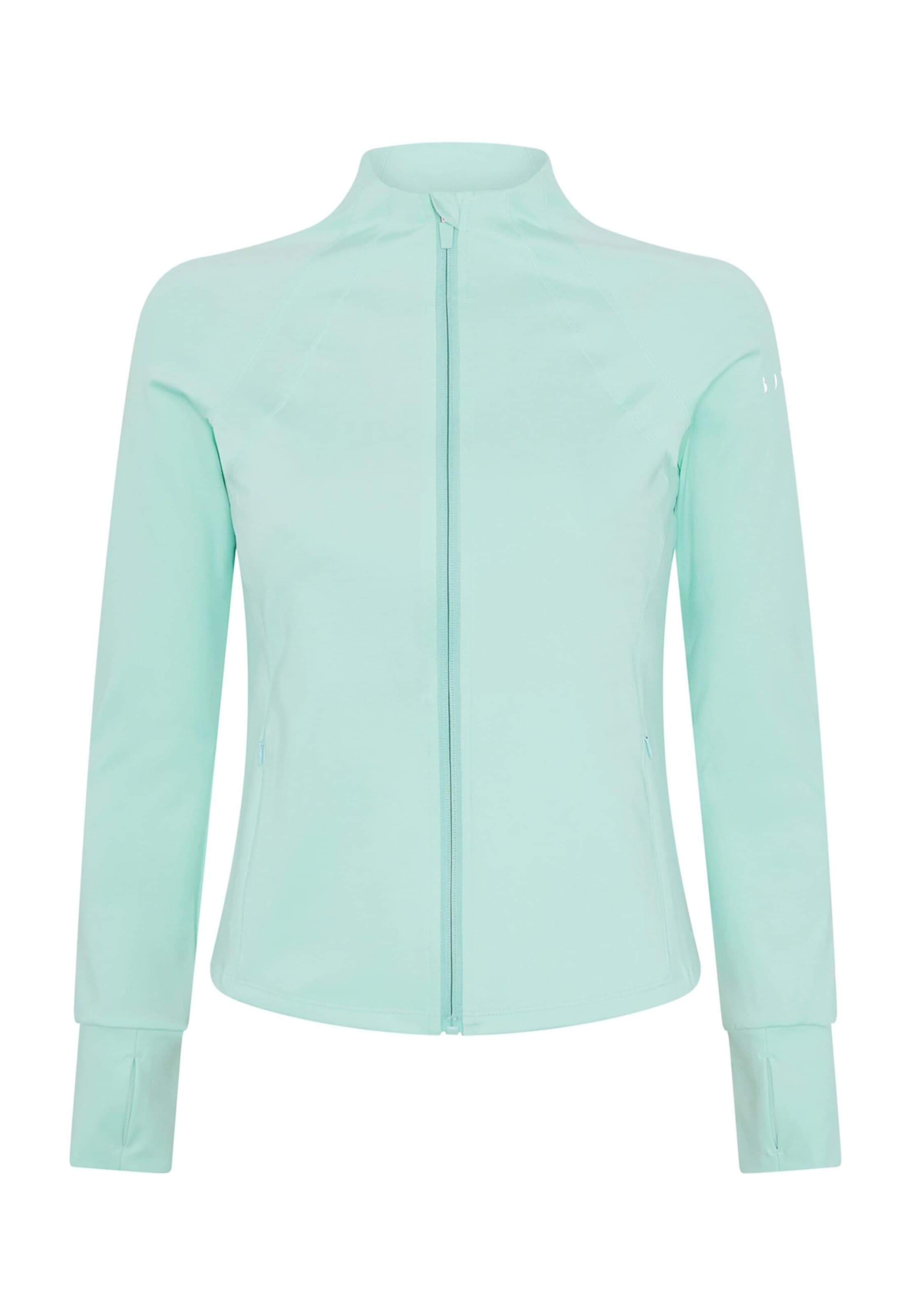 Born Living Yoga Sportief sweatvest 'Flippo' in Groen: voorkant