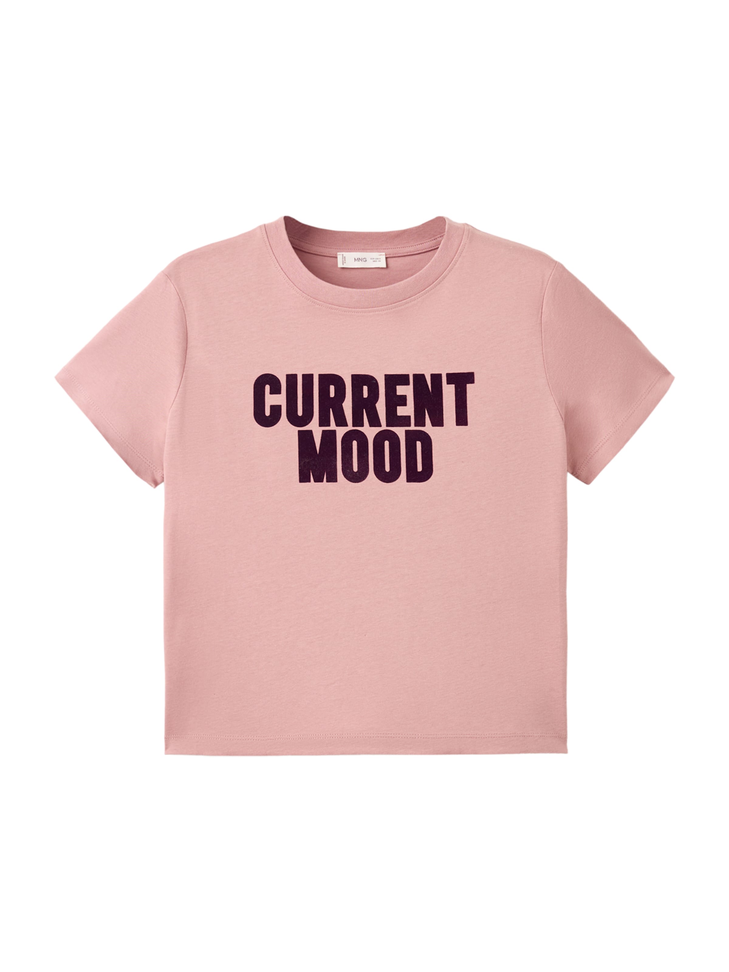 rožinė MANGO TEEN Marškinėliai 'CURRENT': priekis