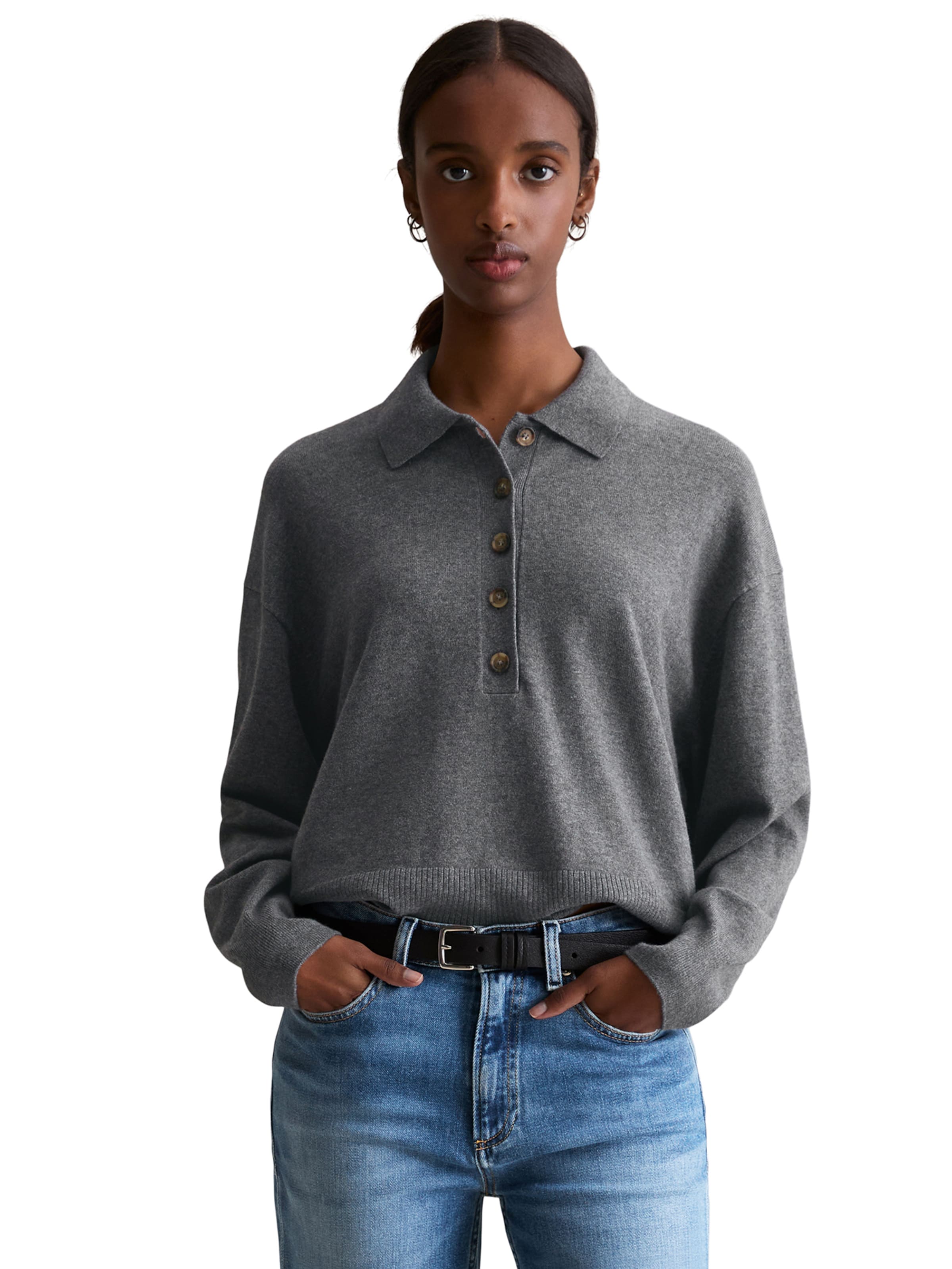 Pull-over Marc O'Polo DENIM en gris : devant