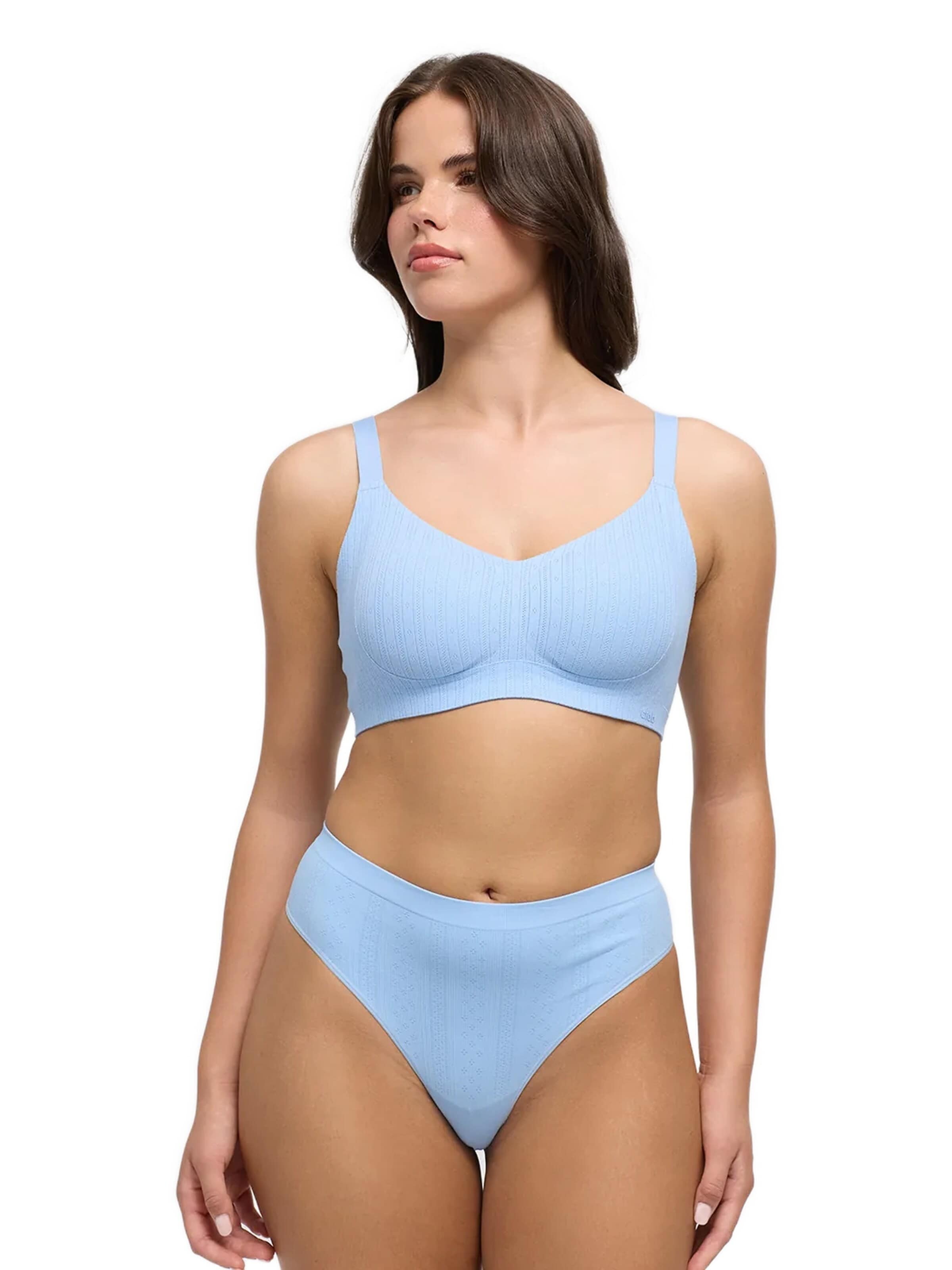 cfab Push-up BH 'Jaquard Seamless Compact Push-Up BH' in Blauw