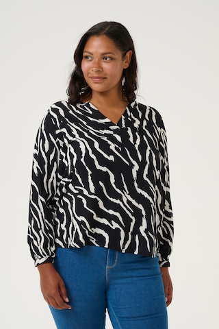 KAFFE CURVE - Blusa 'KCmirta' em preto: frente