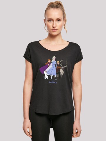 T-shirt 'Disney Frozen 2' F4NT4STIC en noir : devant