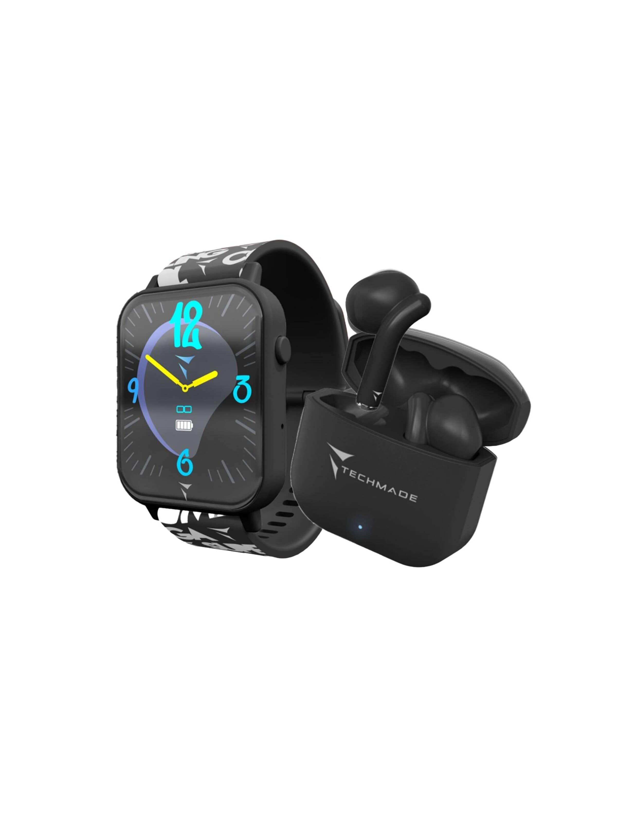 Techmade Digital Watch 'Dreamer - Bundle-Paket' in Black: front