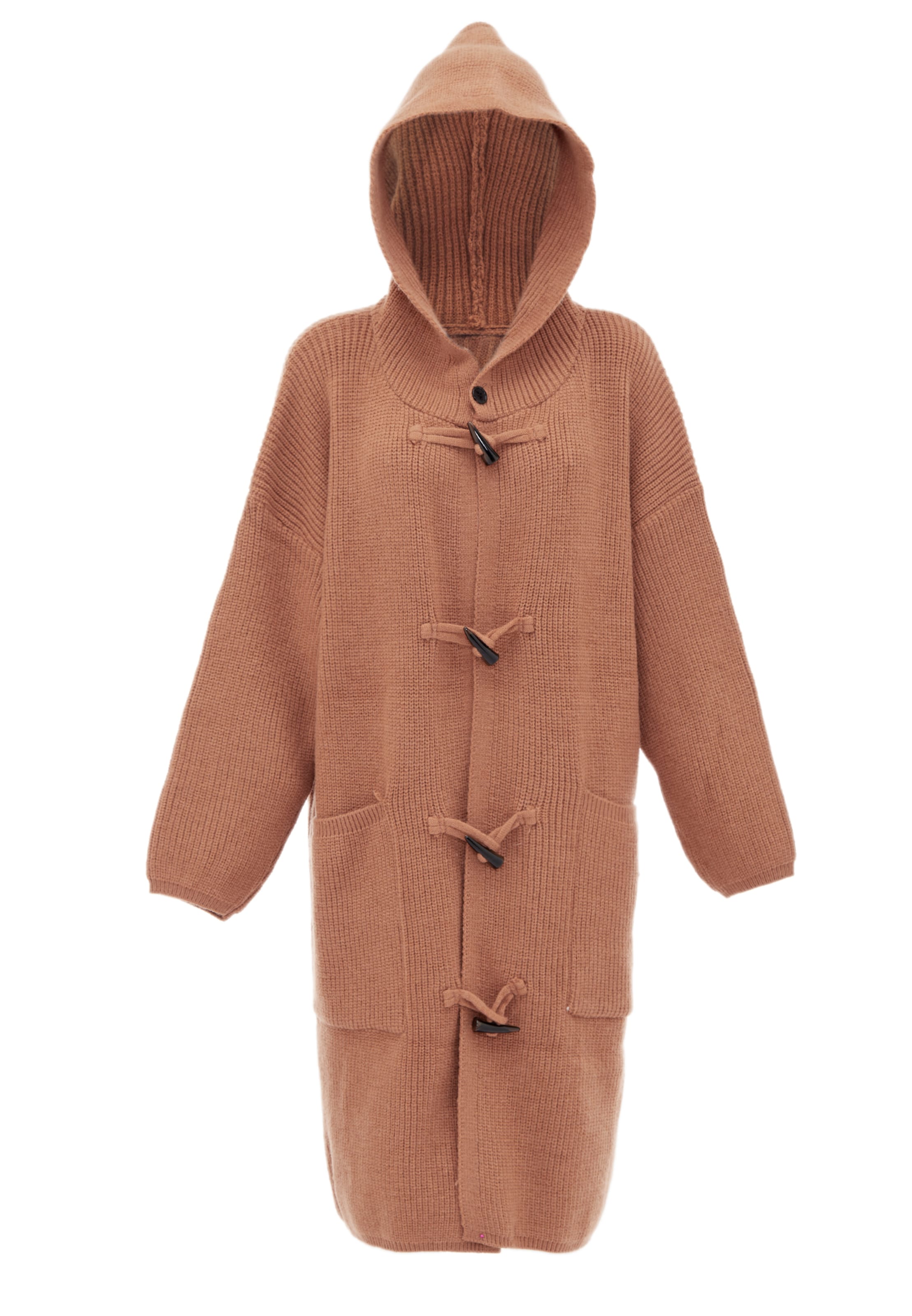 RISA - Casaco de malha em castanho: frente