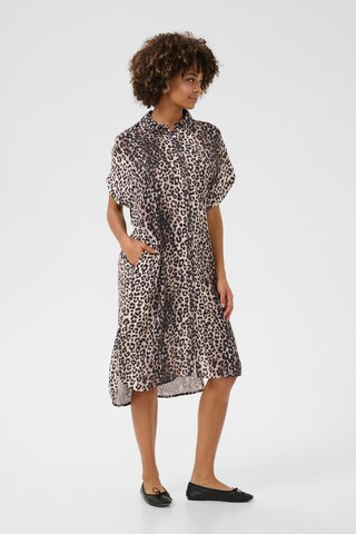 CULTURE Blusenkleid in Braun: Vorderseite