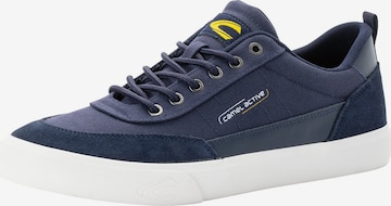 CAMEL ACTIVE Canvas Sneaker mit Lederbesatz in Blau: predná strana