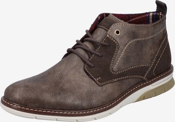 Rieker Lace-Up Boots in Brown: front