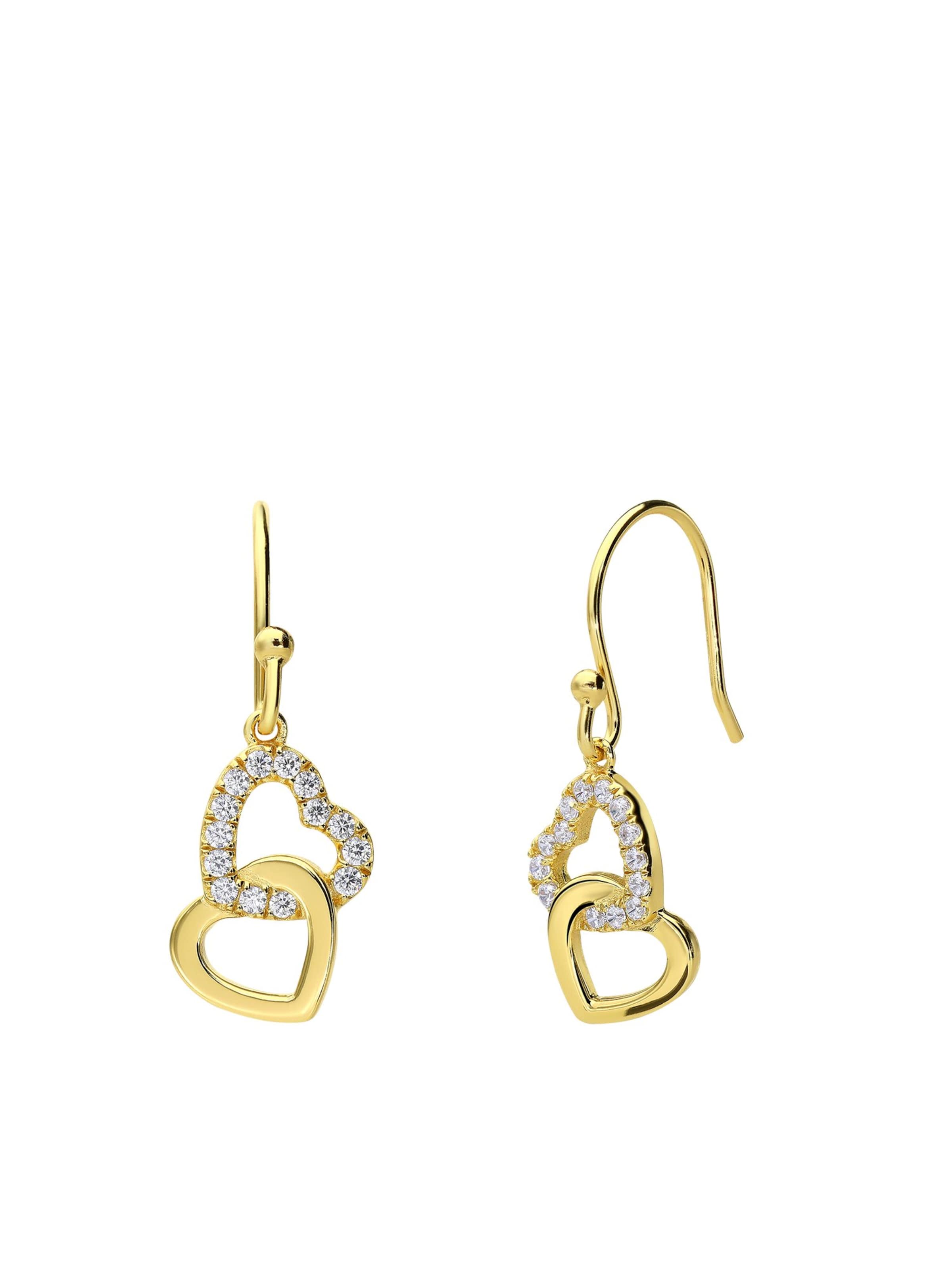 Lucardi Earrings 'Klassisch' in Gold: front