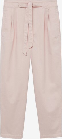 Pantaloni con pieghe di MANGO in rosa: frontale