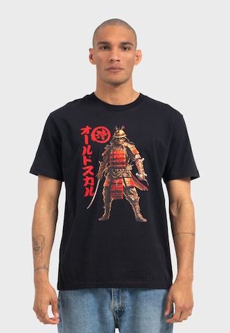 Oldskull Shirt 'Asian Shogun Legacy Graphic' in Black: front