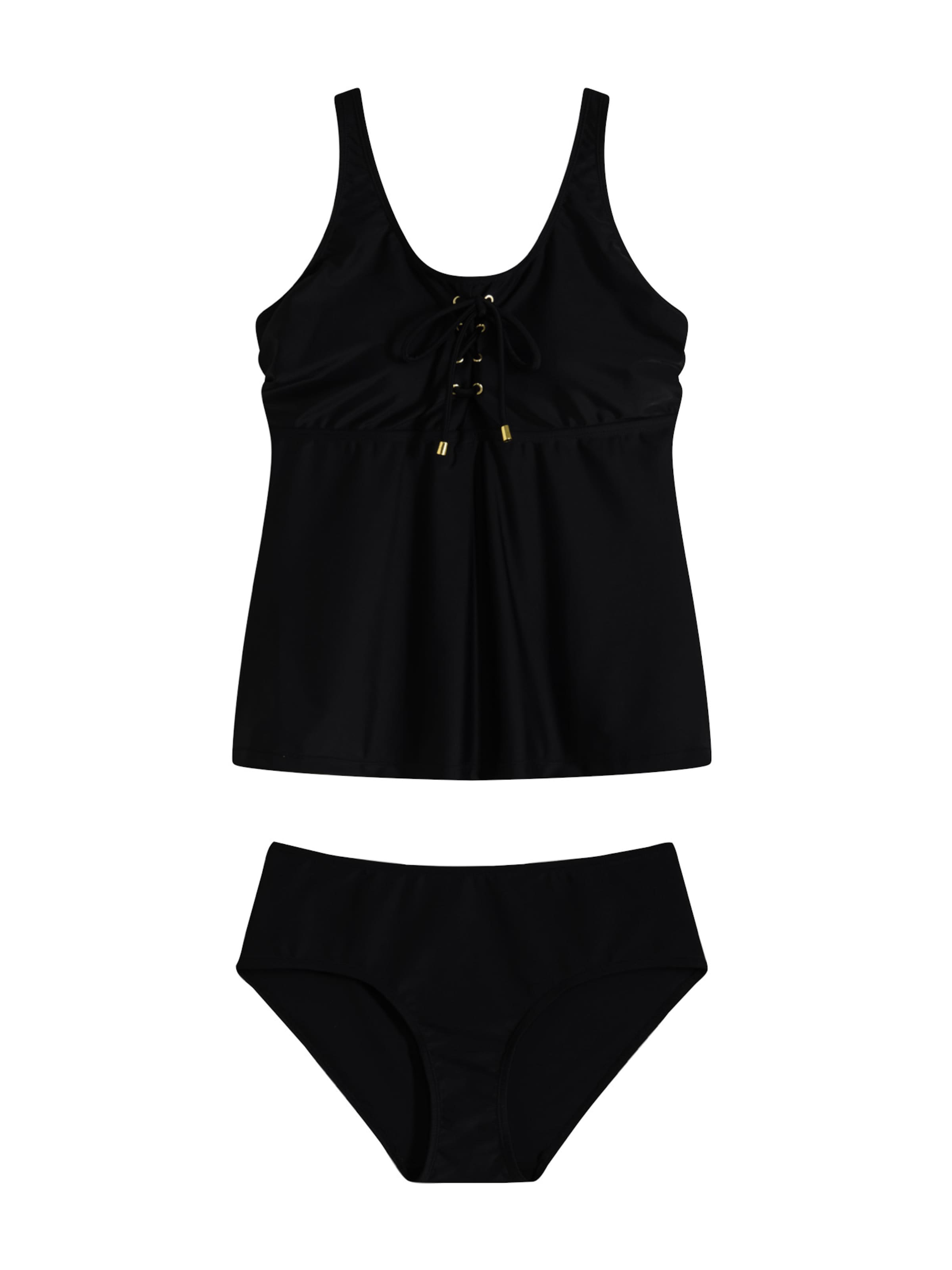 bonprix T-shirt Tankini in Zwart: voorkant
