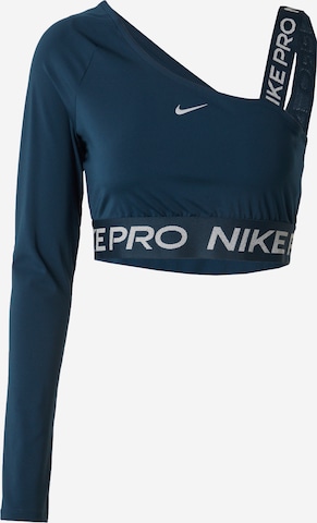 T-shirt fonctionnel 'Pro Shine' NIKE en bleu : devant