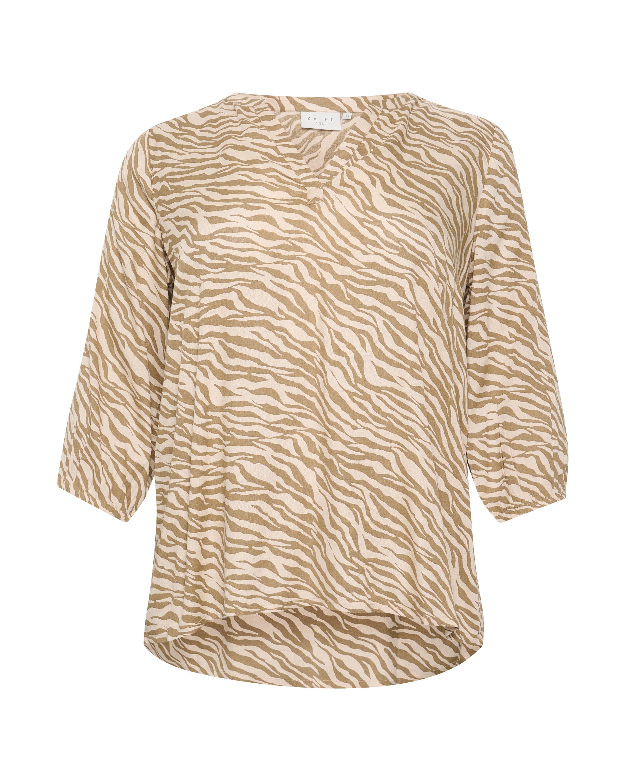 KAFFE CURVE Bluse 'Claira' in Beige: Vorderseite