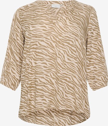 KAFFE CURVE Blouse 'Claira' in Beige: front