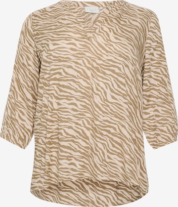 KAFFE CURVE - Blusa 'Claira' em bege: frente