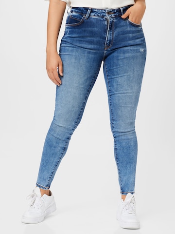 ONLY Carmakoma Skinny Jeans i blå: framsida