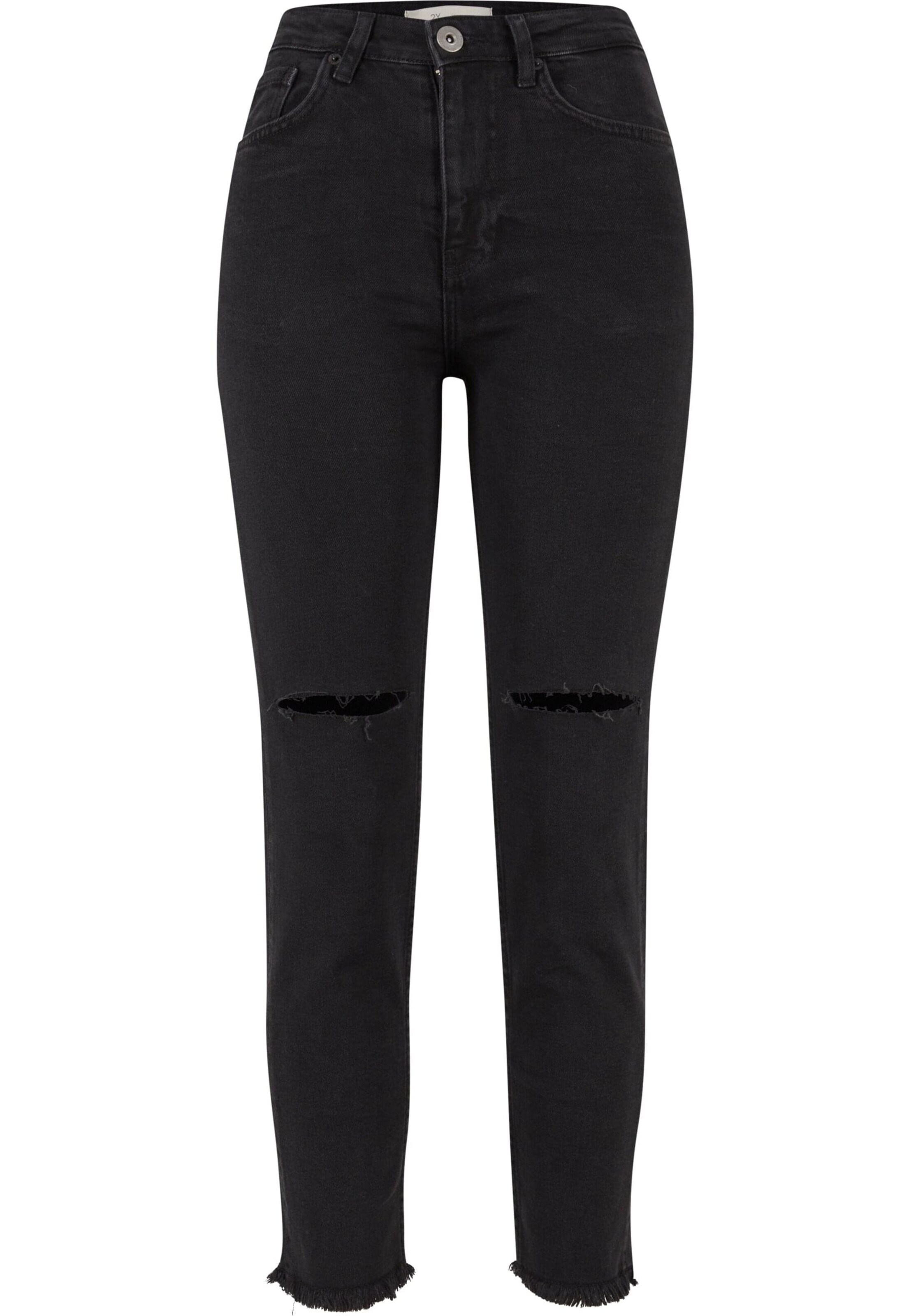 Slimfit Jeans di 2Y Premium in nero: frontale