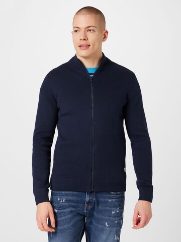 INDICODE JEANS Knit Cardigan 'Jayda' in Blue: front