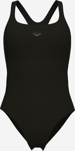 ARENA Bustier Sportbadeanzug in Schwarz: Vorderseite