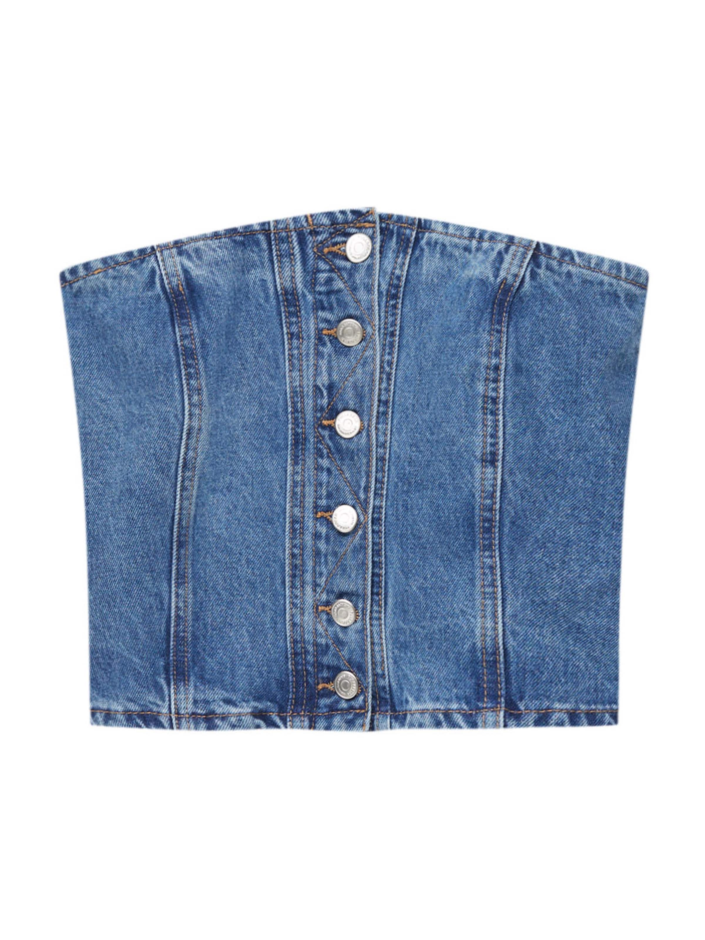 Pull&Bear Top in Blau: Vorderseite