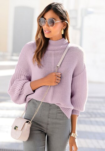 LASCANA Sweater in Pink: front