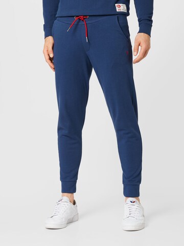 Petrol Industries Tapered Pants in Blue: front