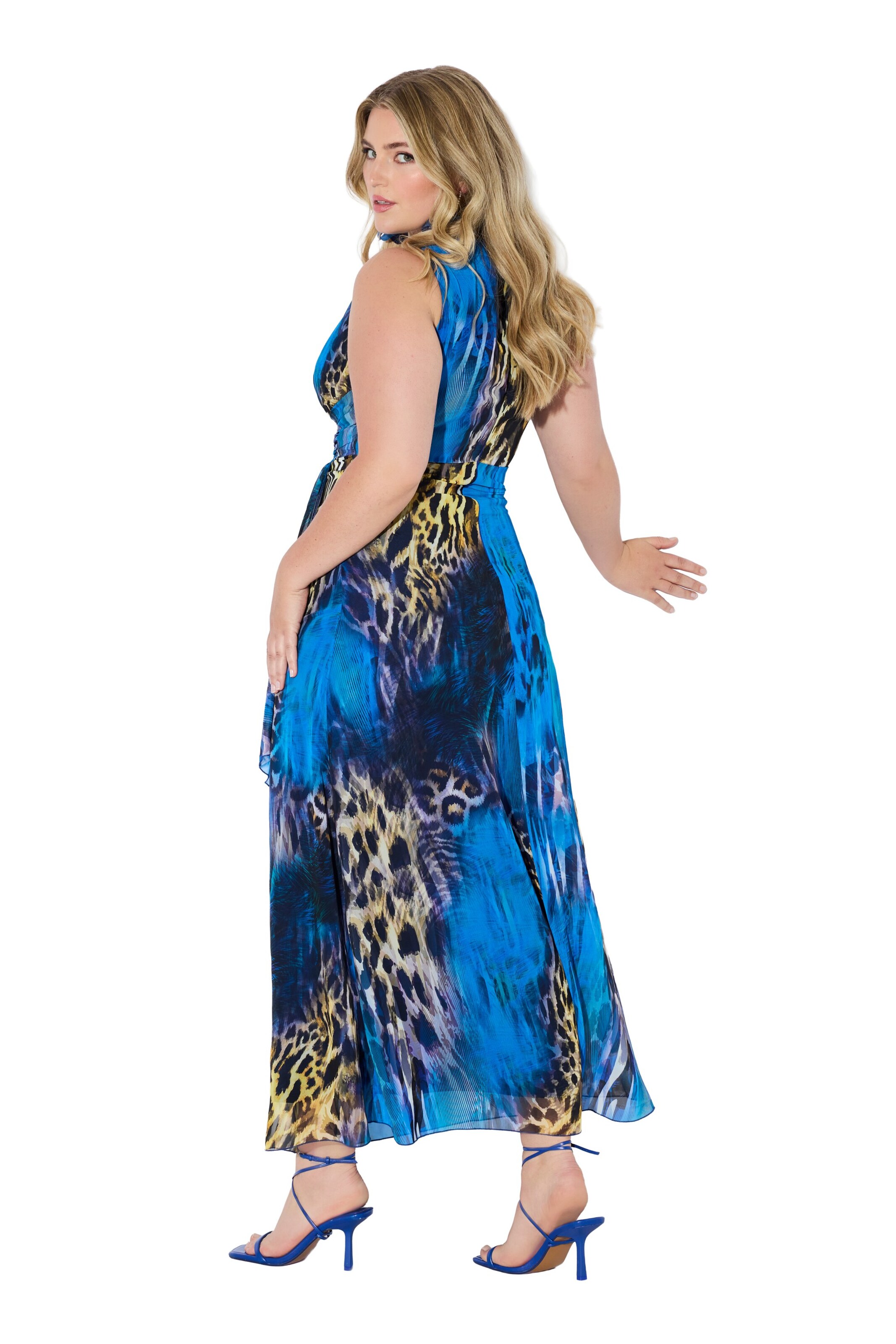 Ulla Popken Abendkleid in Blau