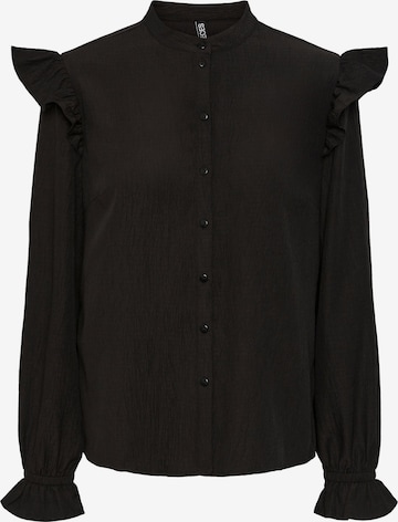 Camicia da donna 'SIRASI' di PIECES in nero: frontale