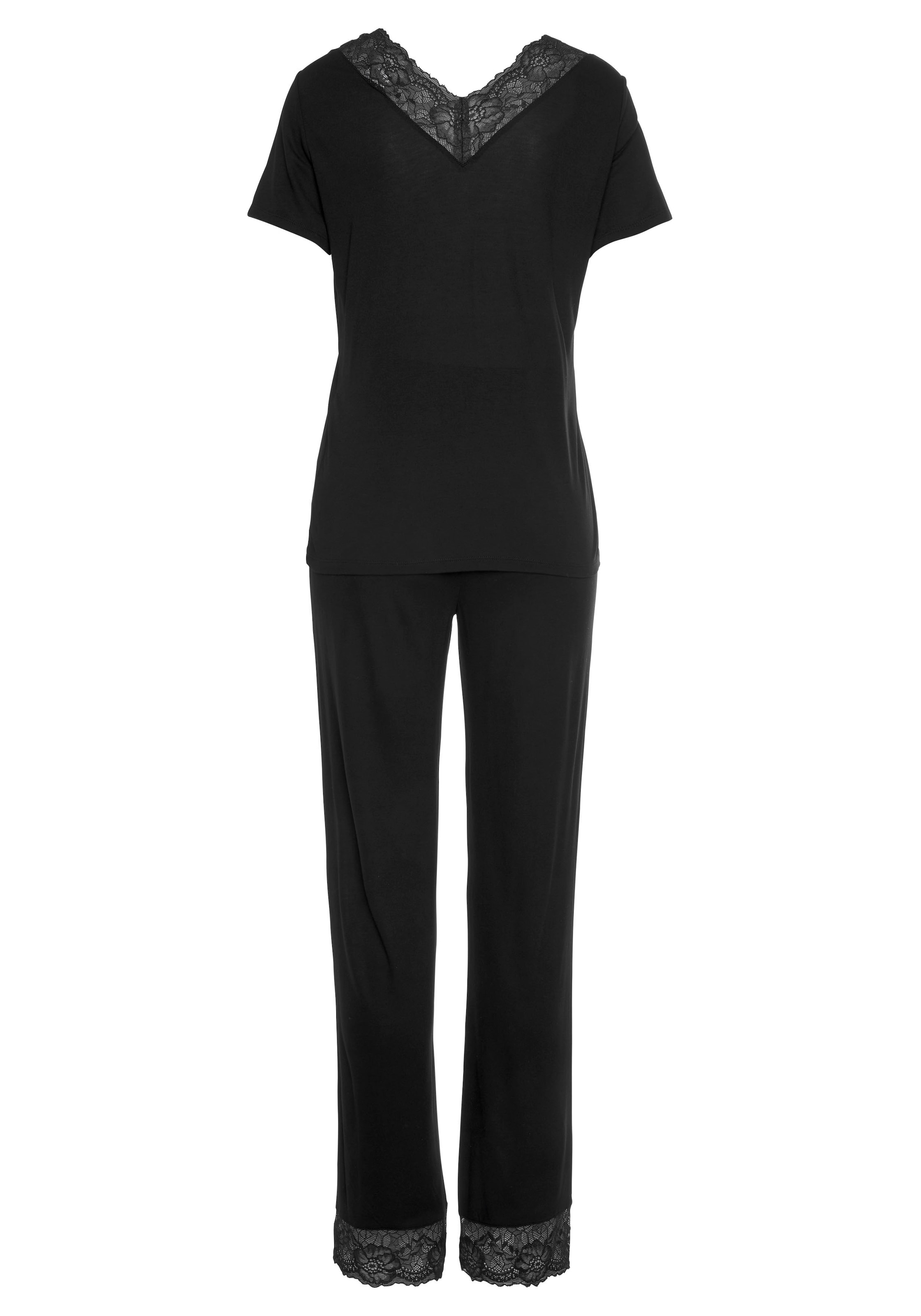 LASCANA Pižama | črna barva