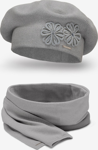 Vivisence Beanie '7007 Set' in Grey: front