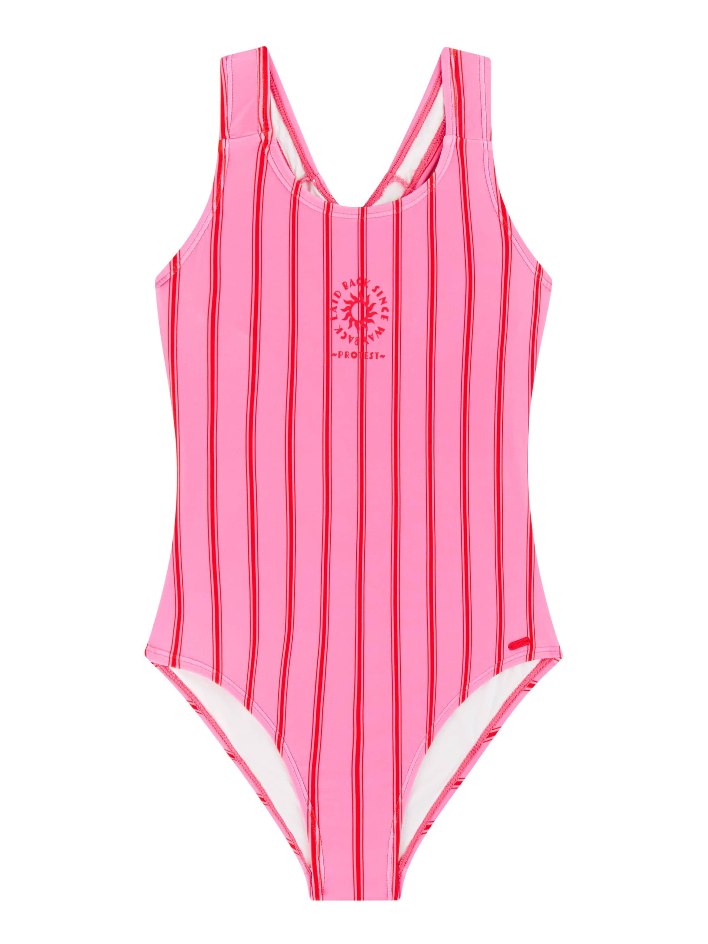 PROTEST Sports swimwear 'PRTEmmis JR' in Pink: front