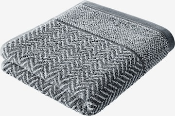 Herzbach home Duschtuch Italian, Flächengewicht 500 gsm in Grau: Vorderseite