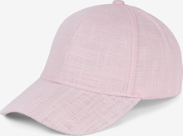 styleBREAKER Cap 'Leinen Baseball Cap' in Pink: front