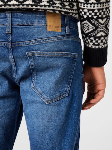 Only & Sons Regular Jeans i blå