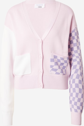 florence by mills exclusive for ABOUT YOU Cardigan 'Cherished' en violet / rose clair / blanc, Vue avec produit