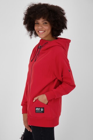 Alife and Kickin Zip-Up Hoodie 'MariaAK' in Red