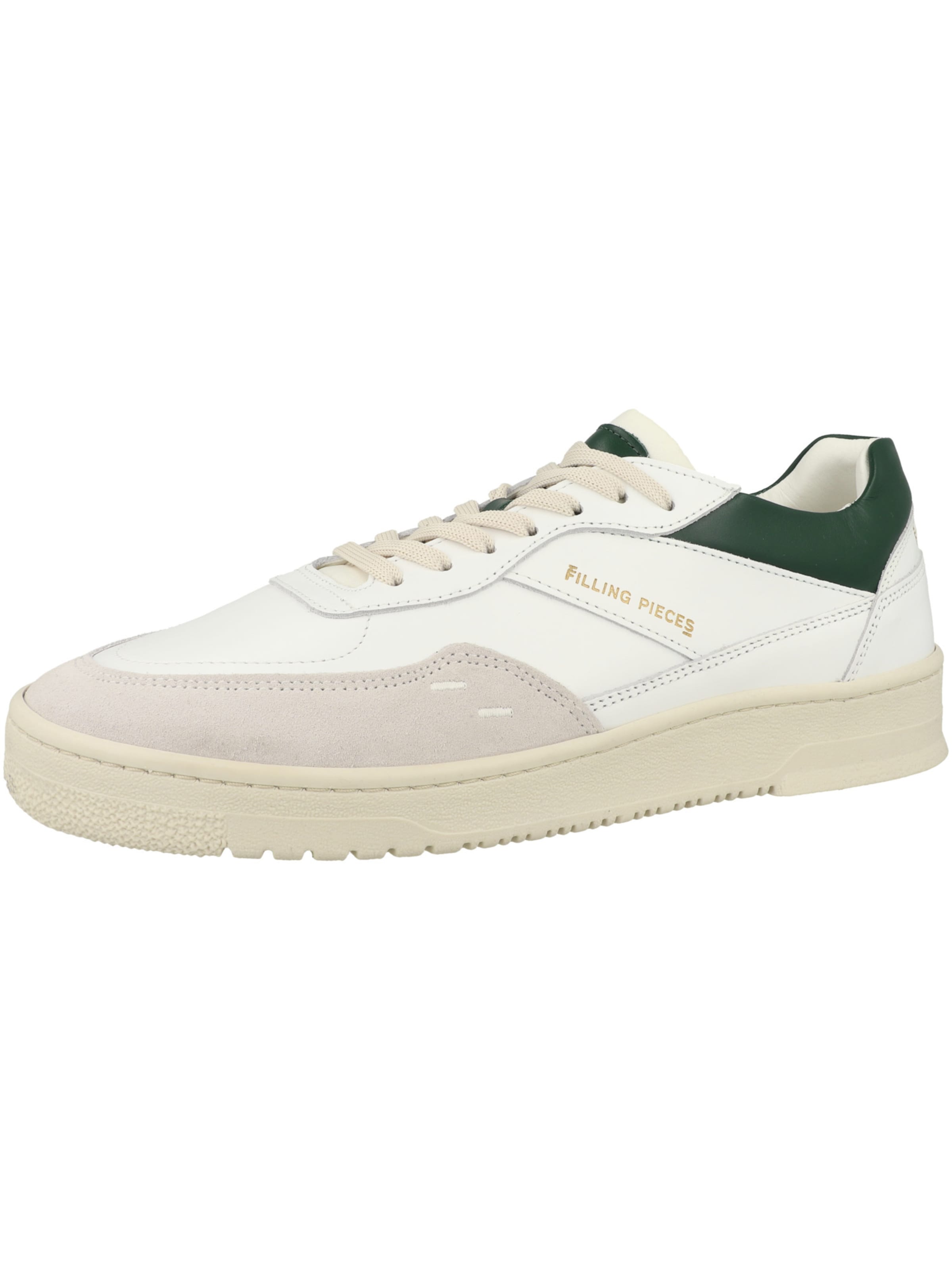 Filling Pieces - Sapatilhas baixas 'Ace Suede' em branco: frente