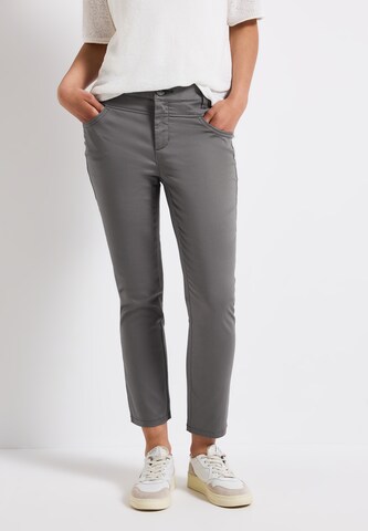 STREET ONE Slimfit Hose in Grau: Vorderseite