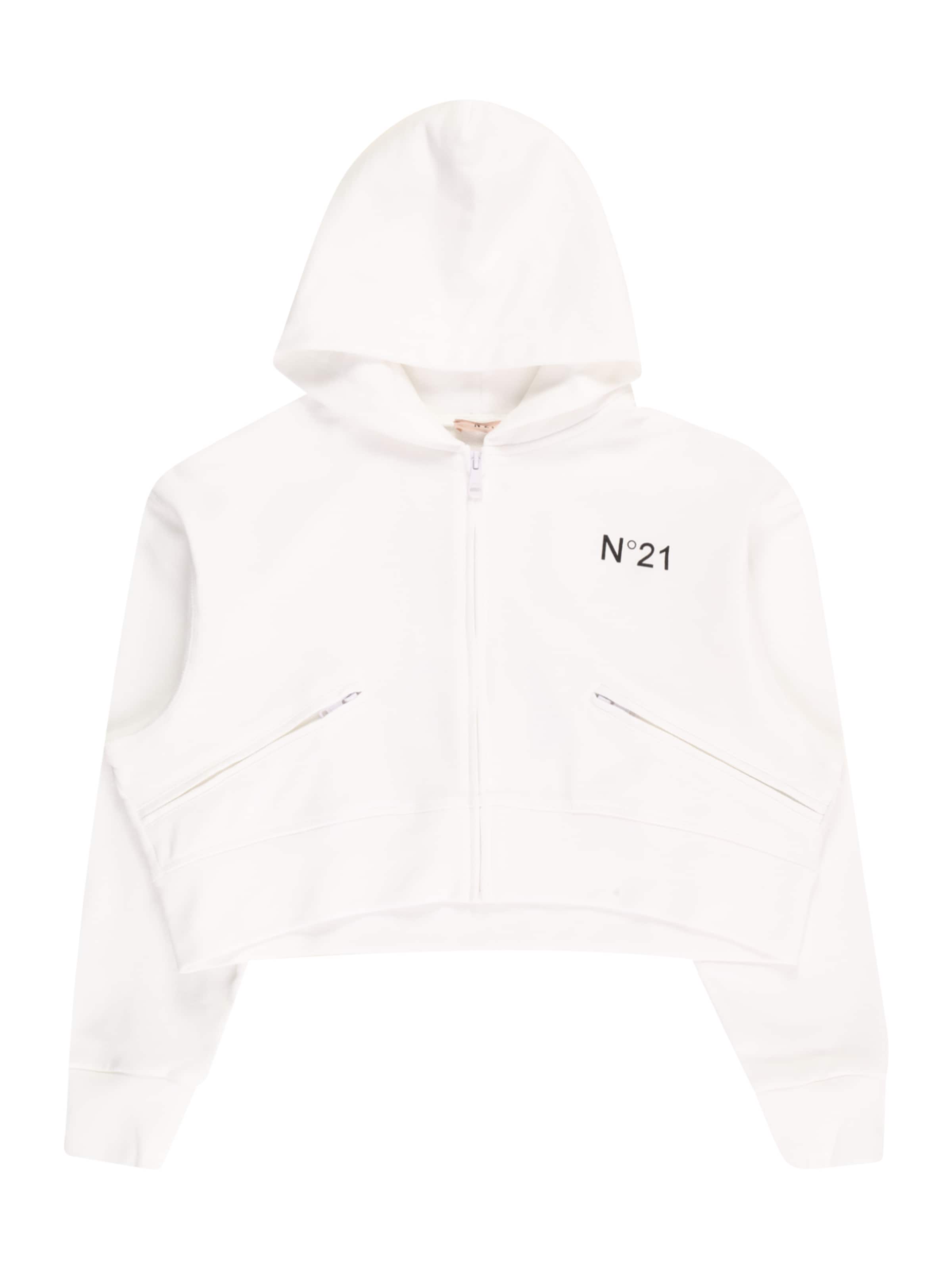 N°21 Tepláková bunda - Biela: predná strana