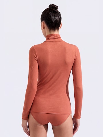 Maglietta intima 'Body Dolcevita Manica Lunga in Cashmere e Modal' di Ciocca in arancione