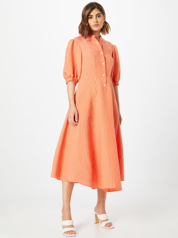 Closet London Shirt Dress in Orange: front