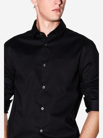 Regular fit Camicia '8NZC31 ZN28Z' di ARMANI EXCHANGE in nero
