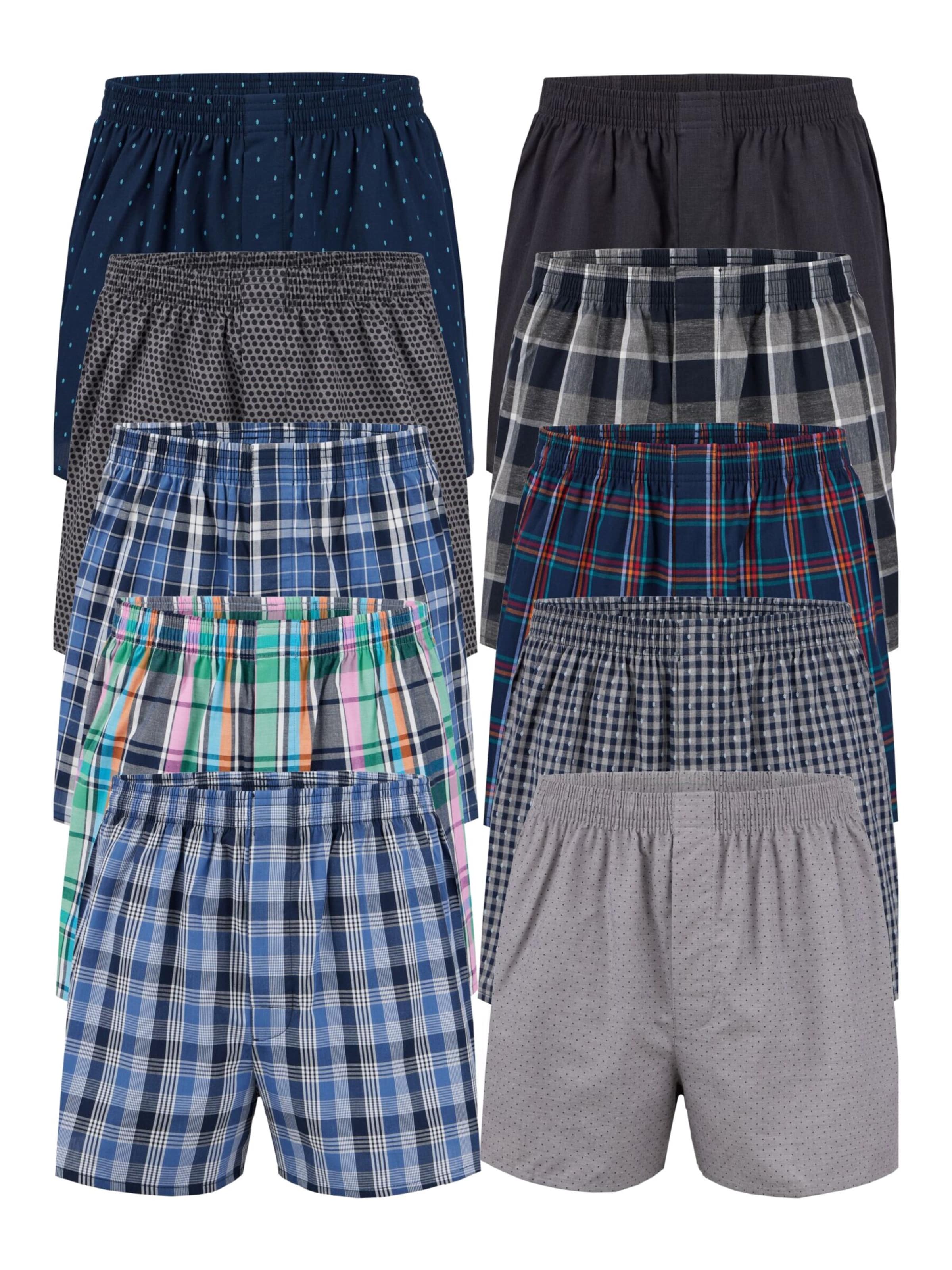 City Life Boxer shorts 'City Life Boxershorts im 10er-Pack kariert' in Mixed colors: front