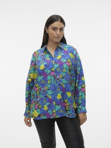 Vero Moda Curve Bluse 'JOSIE' in Blau: predná strana