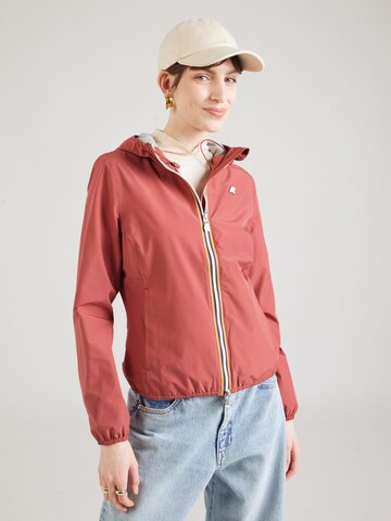 Veste mi-saison K-Way en rouge : devant
