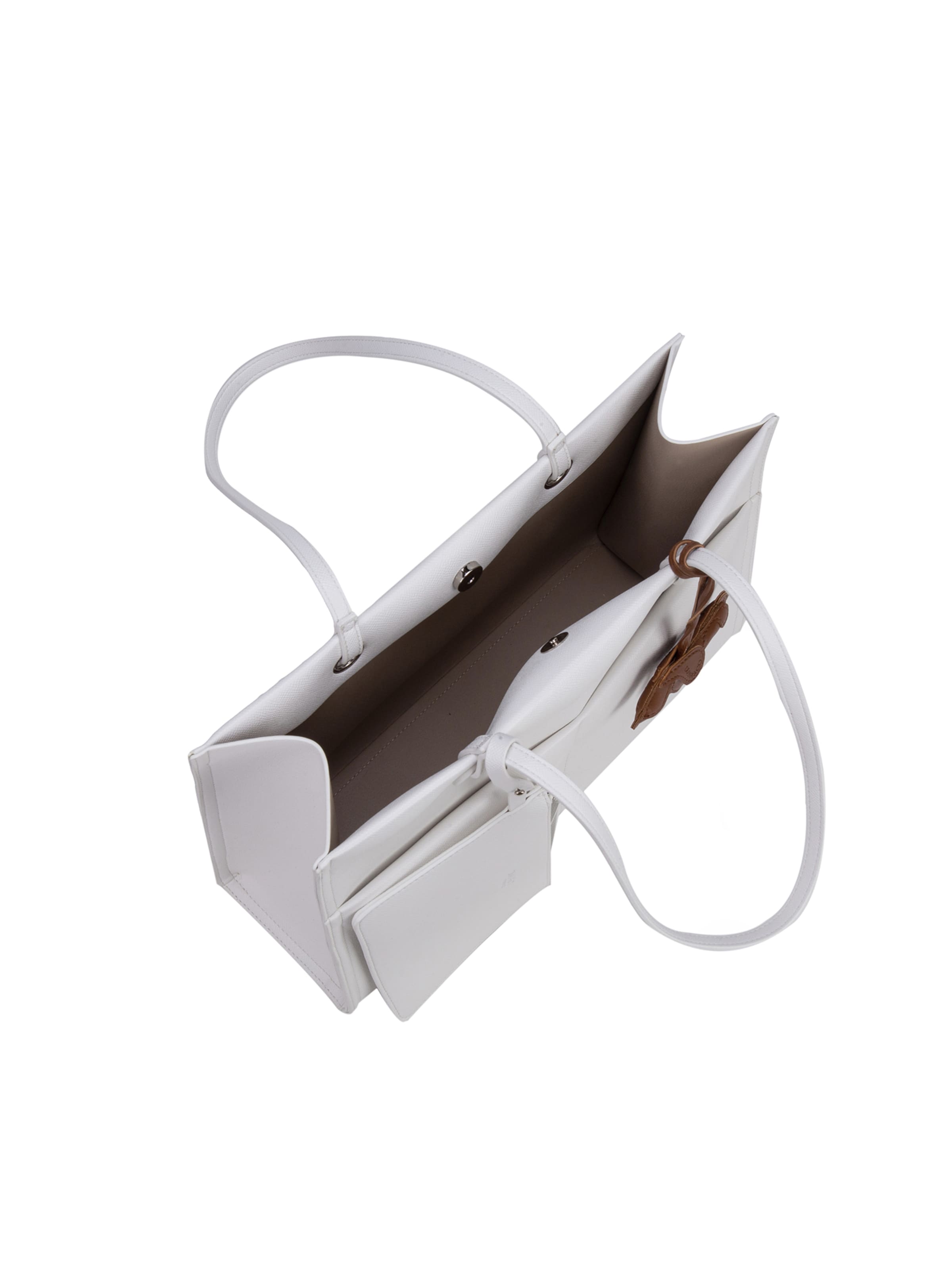 Shopper 'Borsa Shopper Donna Elora Lux - Pelle Vegana PU, Chiusura Magnetica' di Diana&Co. in bianco